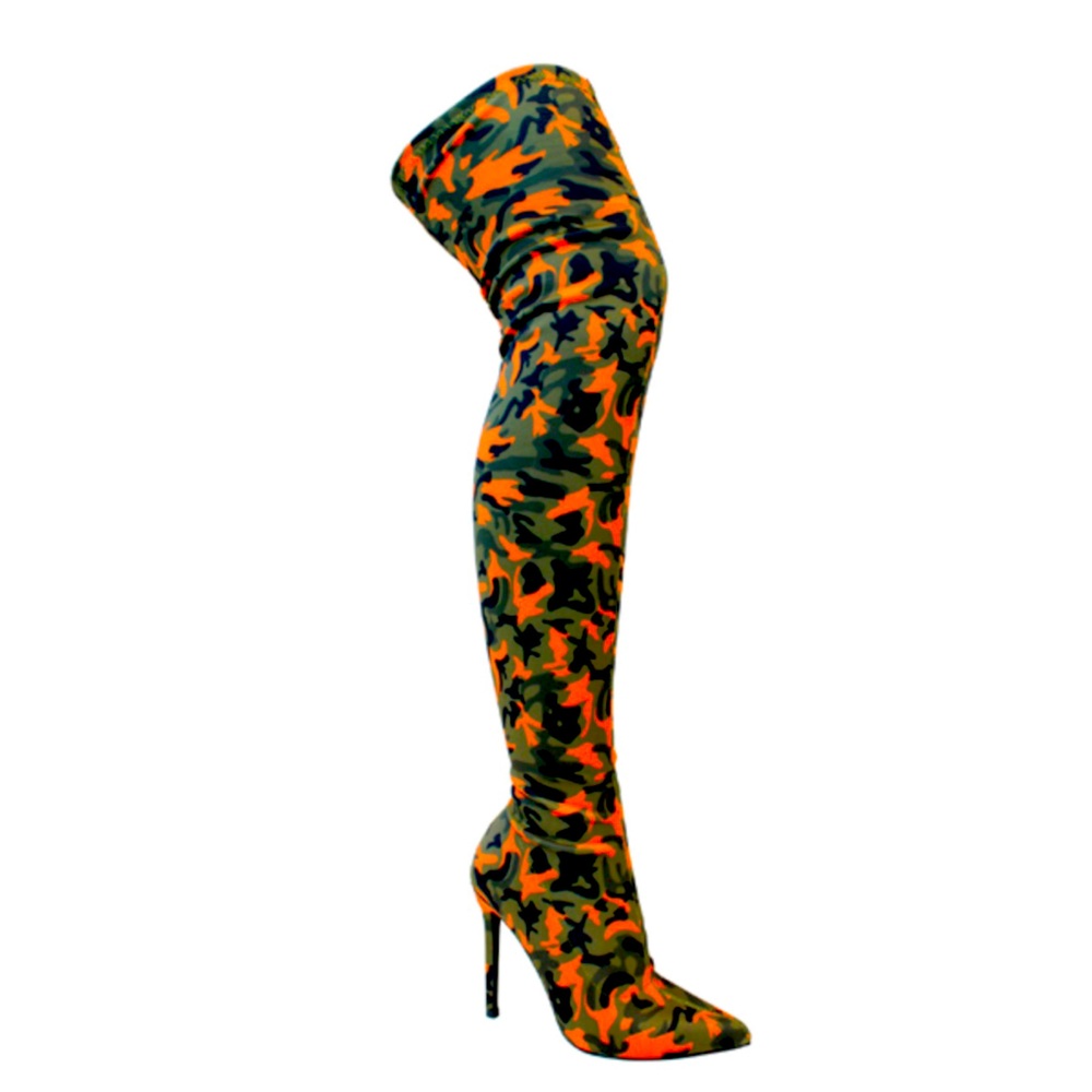 Thigh High Boots “Pumpkin Forest”